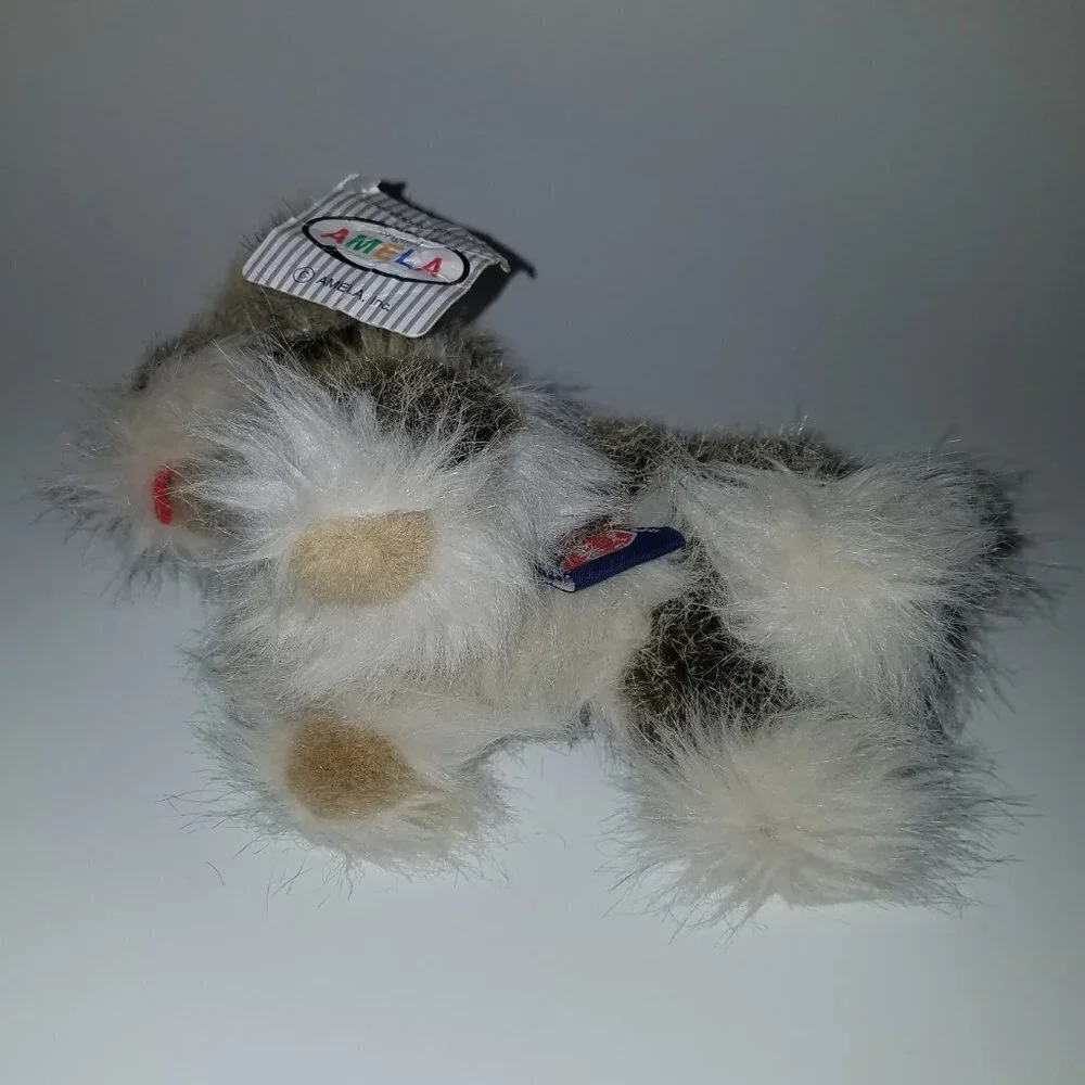 VTG Amela Dog Plush Stuffed Animal Toy Brown Tan White 5